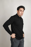 – BLACK FULL SLEEVES POLO –