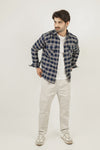 - TARTAN PLAID CHECK FLANNEL SHIRT WITH TEE -