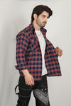- COSMIC CUBE RED/BLUE CHECK SHIRT WITH TEE -