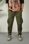 - OLIVE BAGGY FIT CARGO -
