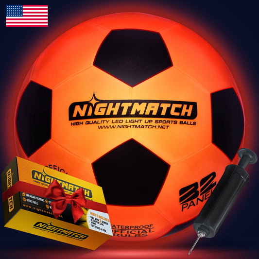 NIGHTMATCH Light Up LED Soccer Ball