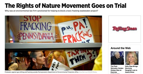 Toxic Fracking Wastewater: The Rights of Nature Movement Goes on Trial: Rolling Stone
