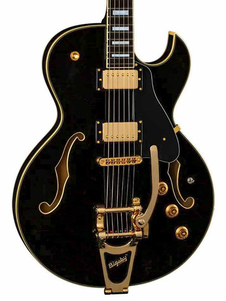 Dean Guitars - Select - Colt - Semi Hollow with Piezo & Bigsby - Classic  Black - Hard Shell Case
