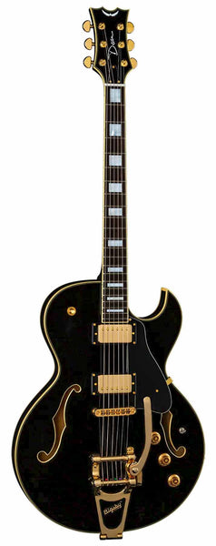 Dean Guitars - Select - Colt - Semi Hollow with Piezo & Bigsby - Classic  Black - Hard Shell Case