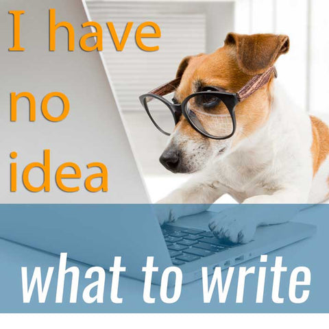 Writing dog with writer's block