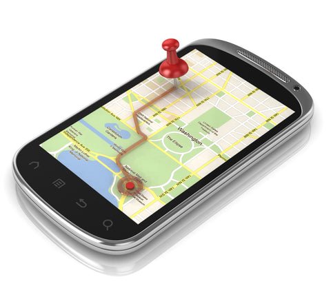 Map app on mobile phone