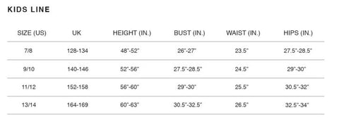 Kids Size Chart