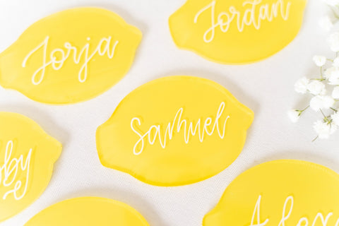 lemon acrylic themed party wedding summer