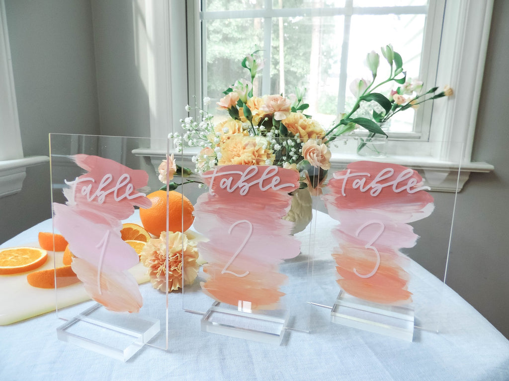 wedding table sign holders