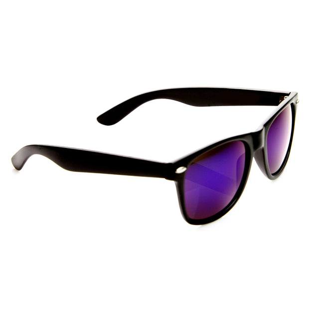 Flat Matte Reflective Revo Color Lens Large Horn Rimmed Style Sunglass Sunglassla 