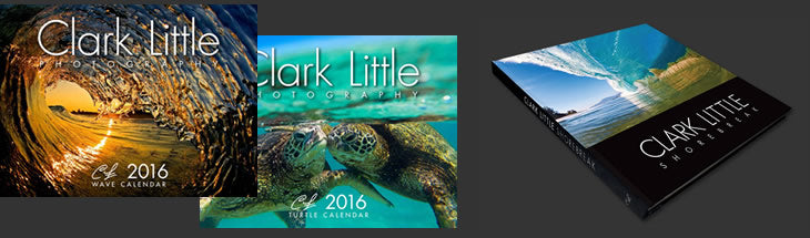 Clark Little 2016 Calendars and Clark's latest book, Shorebreak