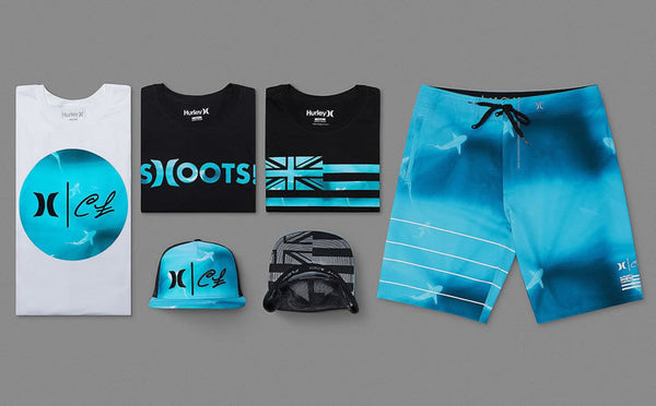 Clark's latest "Sharks" collaboration line with Hurley