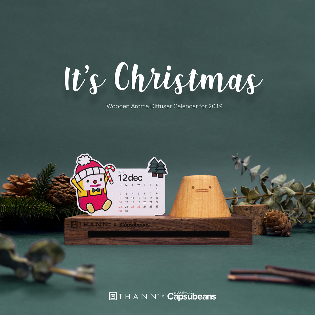 Thann x Capsubeans Christmas Package - Wooden Aroma Diffuser Calendar 聖誕授權 扭蛋豆豆