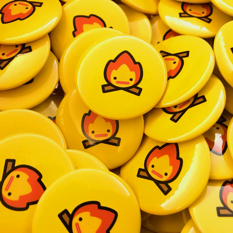 Capsubeans Button Badge Pack - Flame