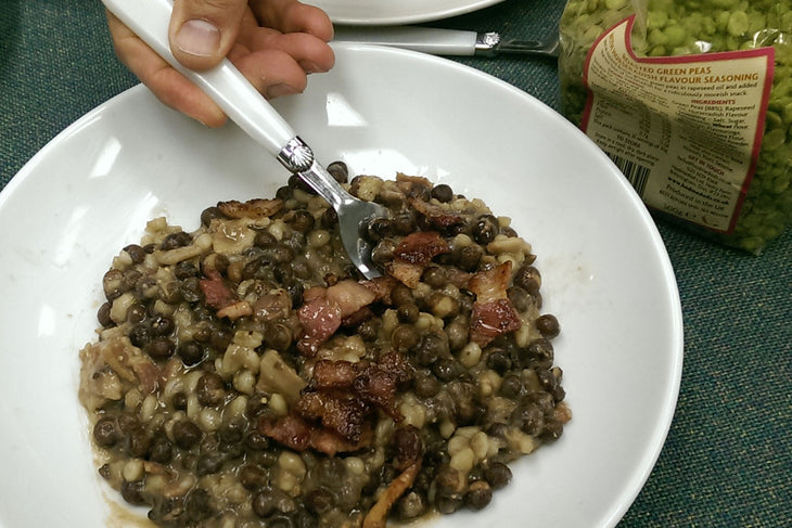 Grey Peas and Bacon - Carlin Peas cooked by Jenny Chandler