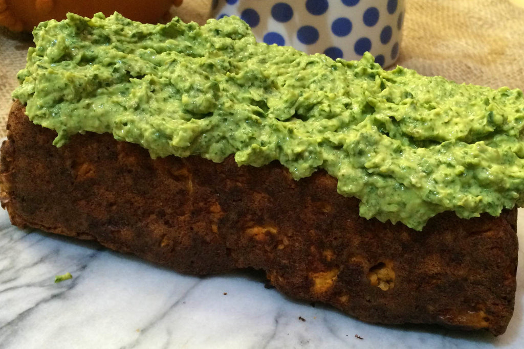  Fava Bean and Tomato Loaf with Salsa Verde
