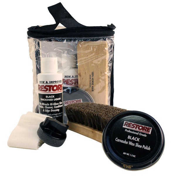 black boot polish kit