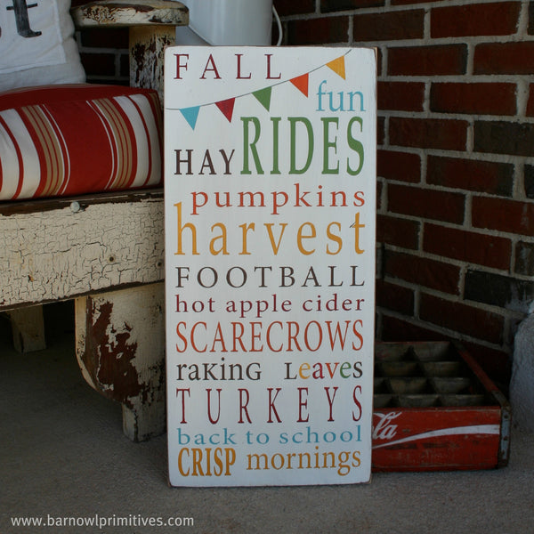 Fall: Even More Fun With a Little One  - Hand Painted Wood Sign