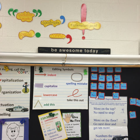 be awesome today classroom chalkboard