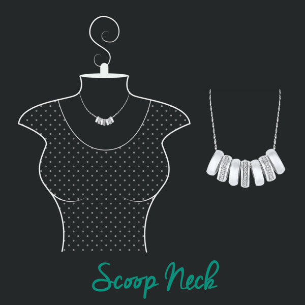 how to accessorize your neckline- scoop neck