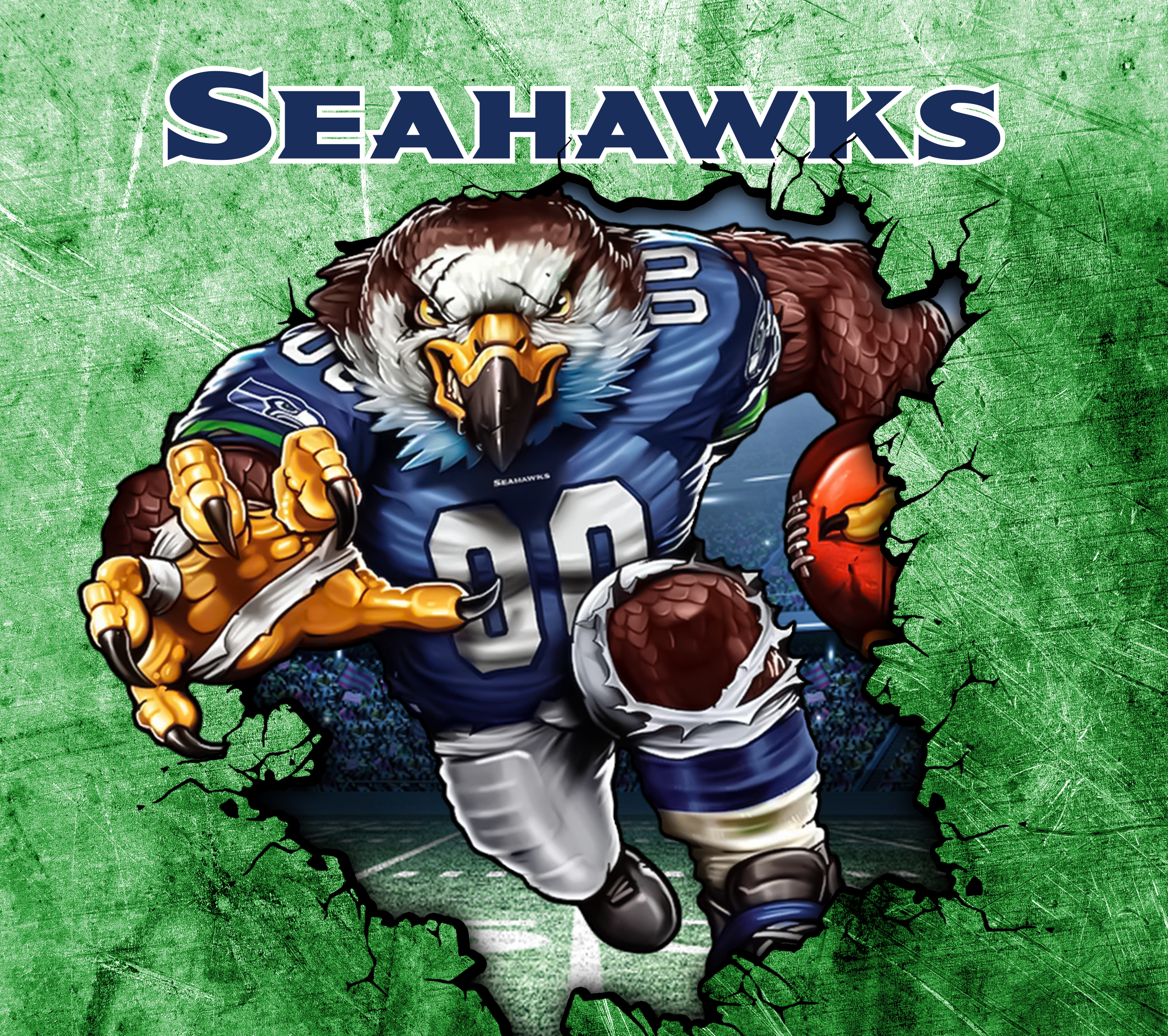 Beast Mode illustrated and ready for tomorrow!!! : r/Seahawks