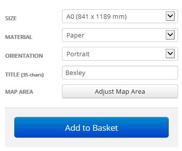 Bexley London Borough Postcode Map Options