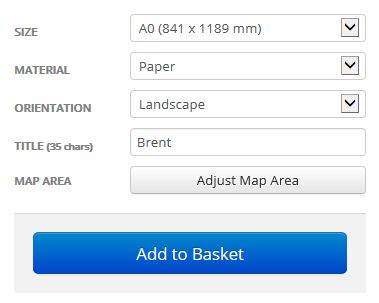 Brent London Borough Postcode Map Options