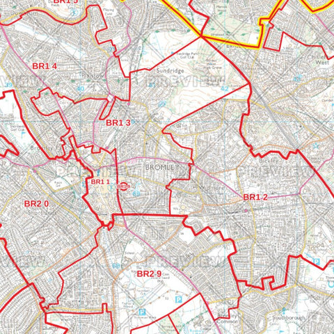 Bromley London Borough Postcode Map