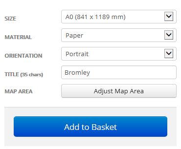 Bromley London Borough Postcode Map Options