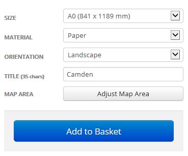 Camden London Borough Postcode Map Options