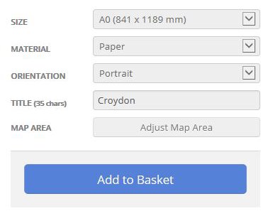 Croydon London Borough Street Map Options