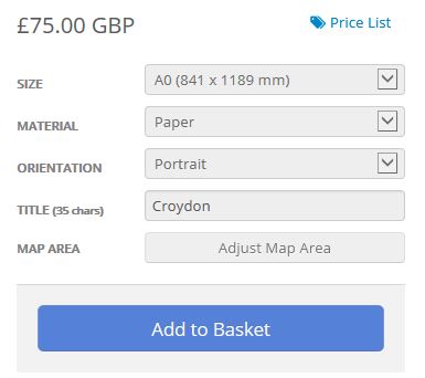 Croydon London Borough Postcode Map Options