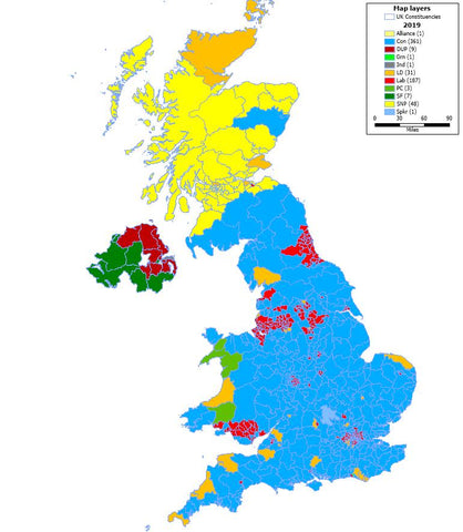 2019 Predicted General Election Result Map