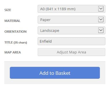 Enfield London Borough Postcode Map Options