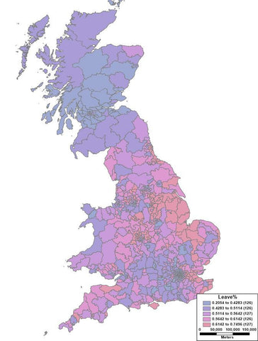 EU Referendum Map by Parliamentary Constituency