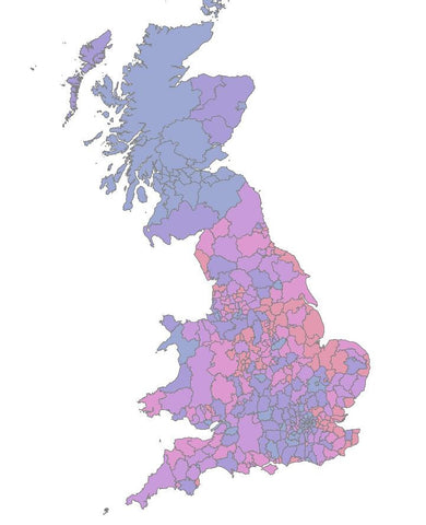 EU Referendum Map by Local Authority