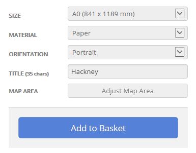 Hackney London Borough Postcode Map Options