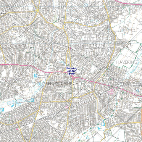<p>The Havering London Borough Street Map shows Street Sector boundaries and street names within the Borough.</p>