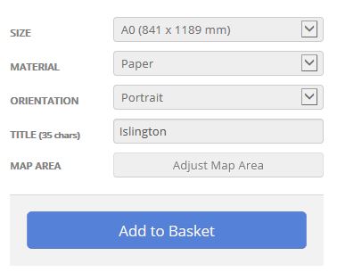 Islington London Borough Postcode Map Options