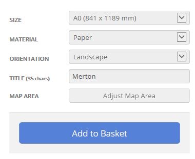 Merton London Borough Postcode Map Options