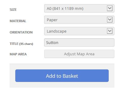 Sutton London Borough Postcode Map Options