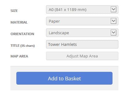 Tower Hamlets London Borough Postcode Map Options