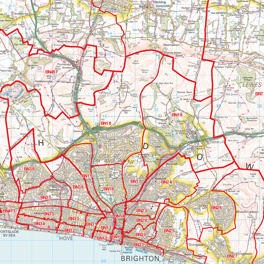 Brighton Postcode Map Bn Map Logic