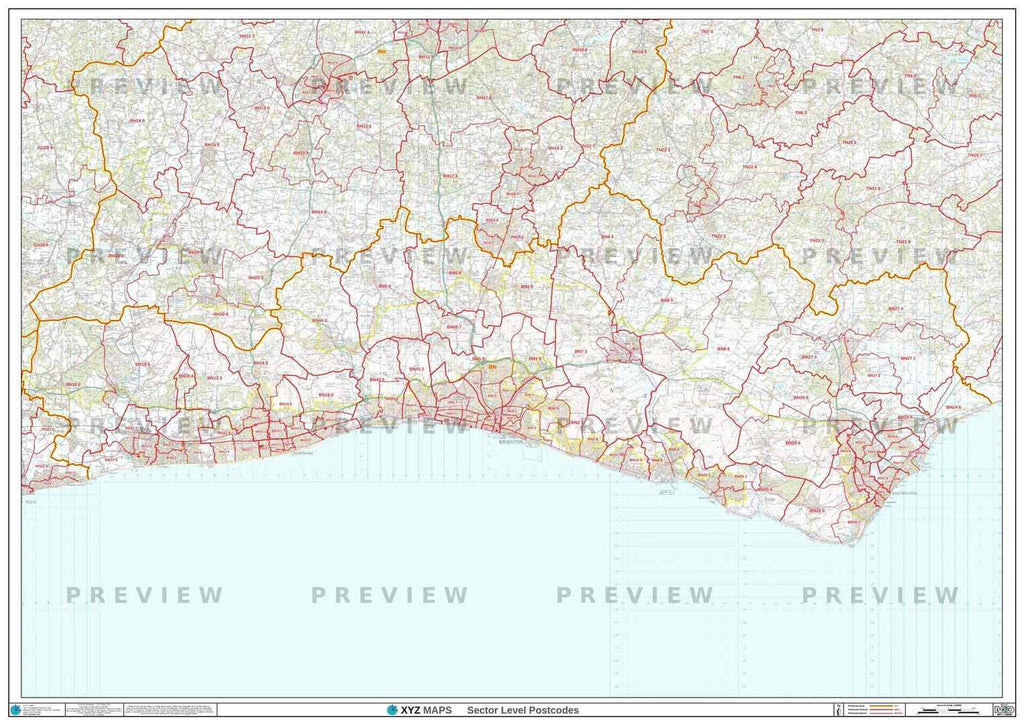 Bn Postcode Map For The Brighton Postcode Area Or Pdf Download