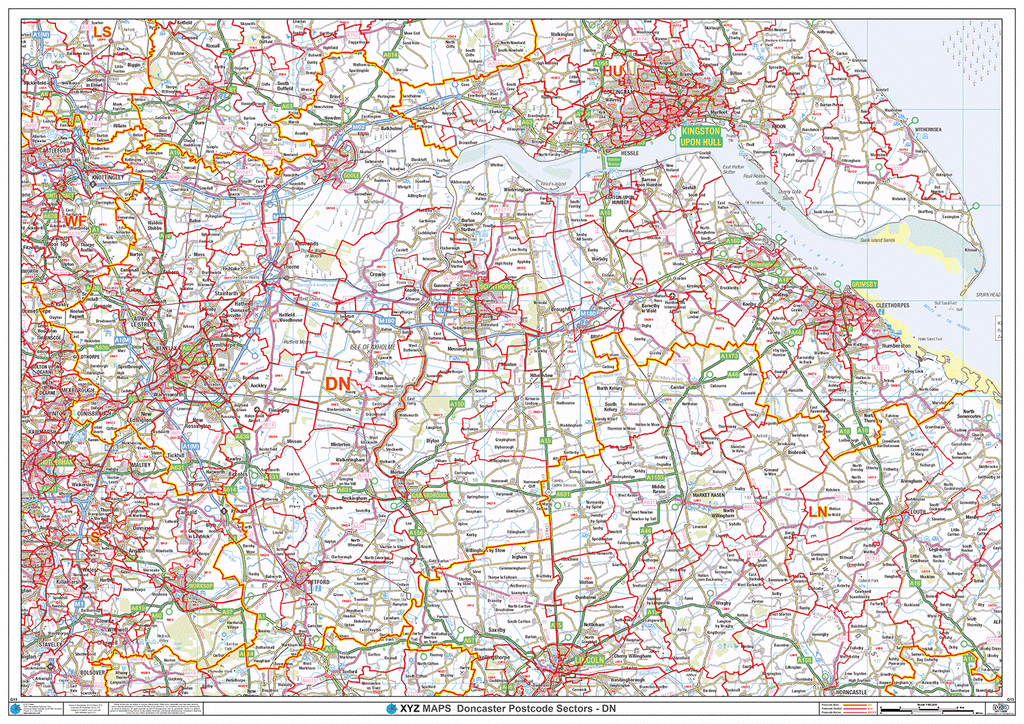 Dn Postcode Area Map Doncaster Postcode Map (Dn) – Map Logic