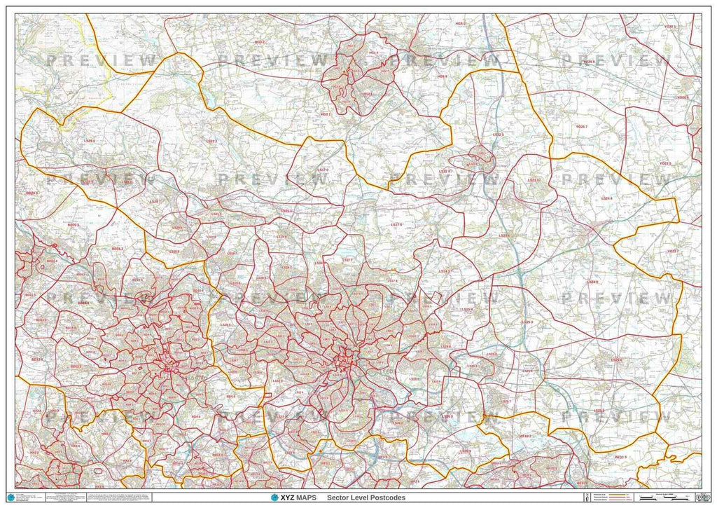 Ls Postcode Map For The Leeds Postcode Area Or Pdf Download Map Logic 3073