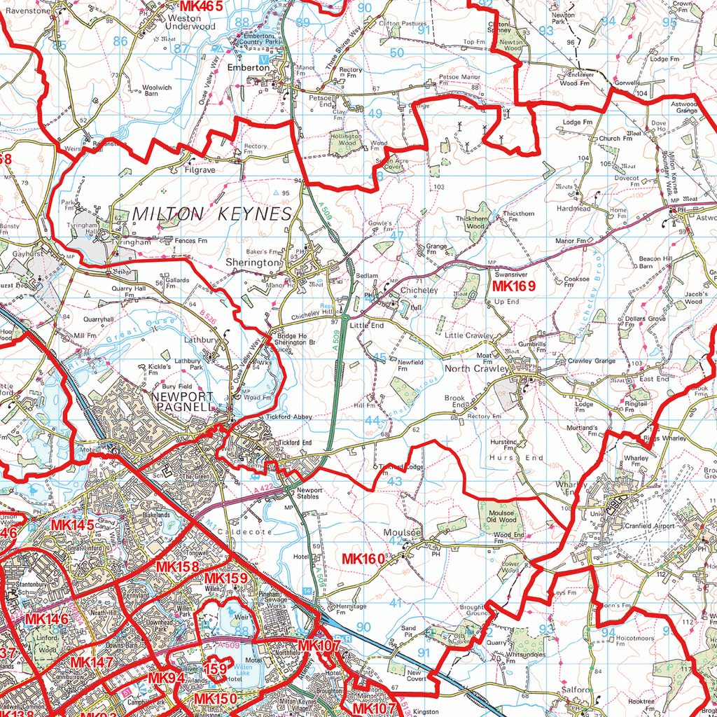 Map Of Mk Postcodes Milton Keynes Postcode Map (Mk) – Map Logic