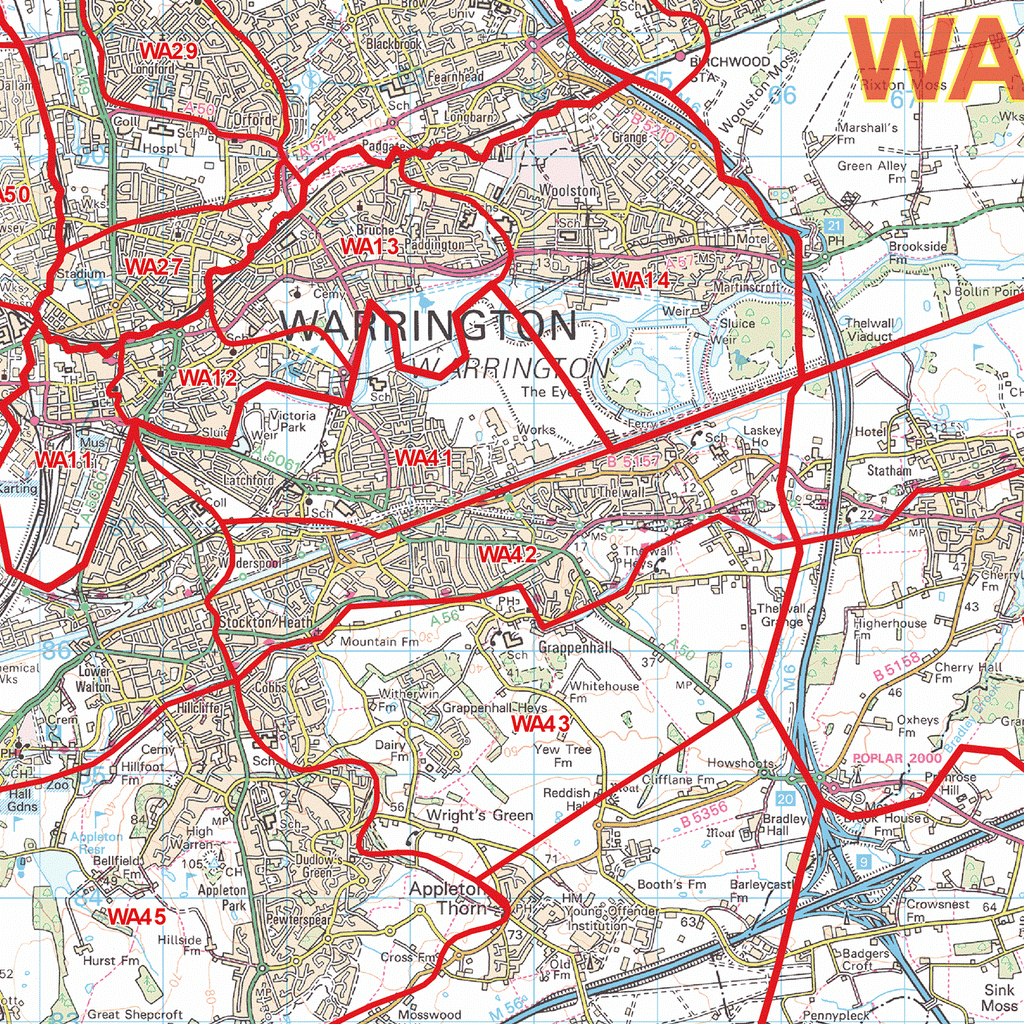 Warrington Postcode Map (WA) Map Logic