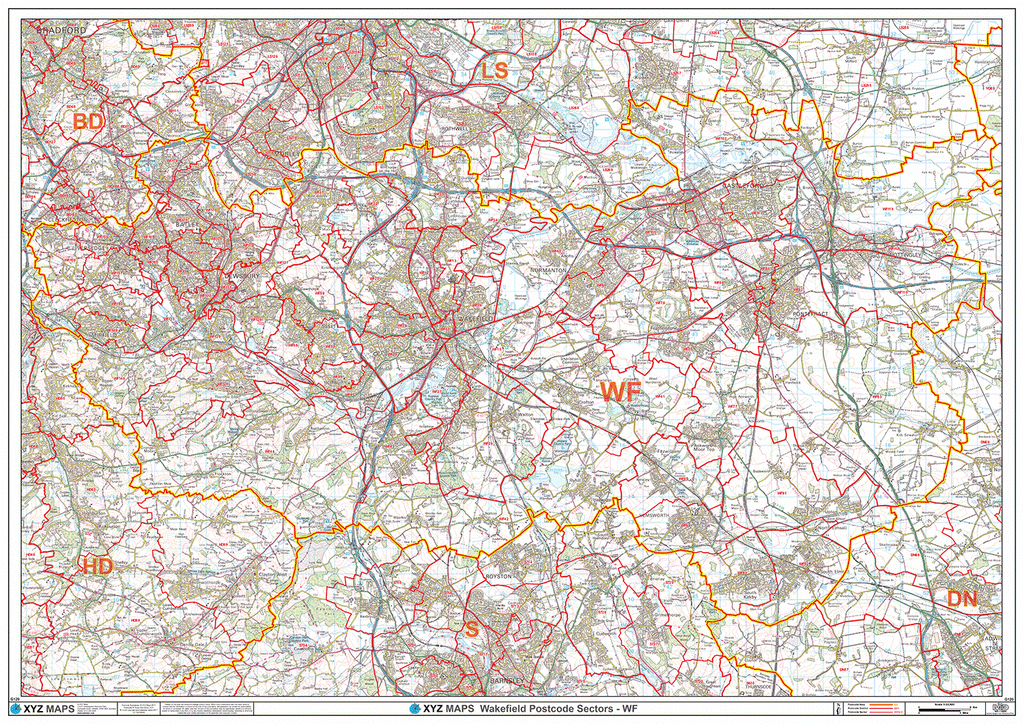 Wf Postcode Area Map Wakefield Postcode Map (Wf) – Map Logic