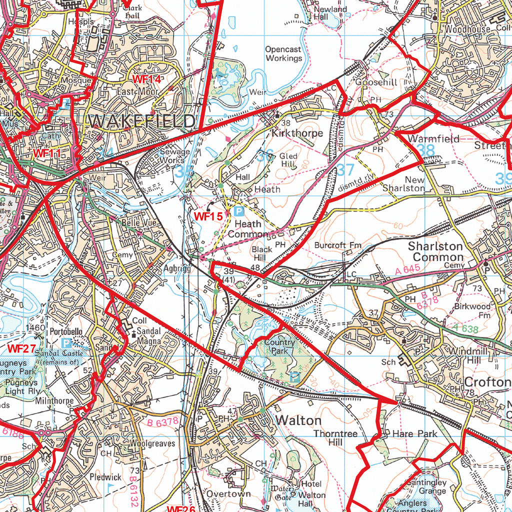 Wf Postcode Area Map Wakefield Postcode Map (Wf) – Map Logic